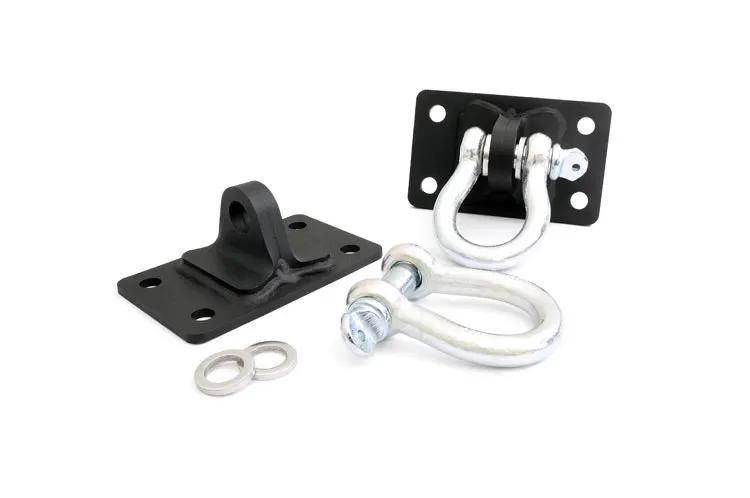 D Ring Shackles and Mounts | Stubby Winch Bumpers | Jeep Wrangler JK/Wrangler Unlimited (07-18) by Rough Country