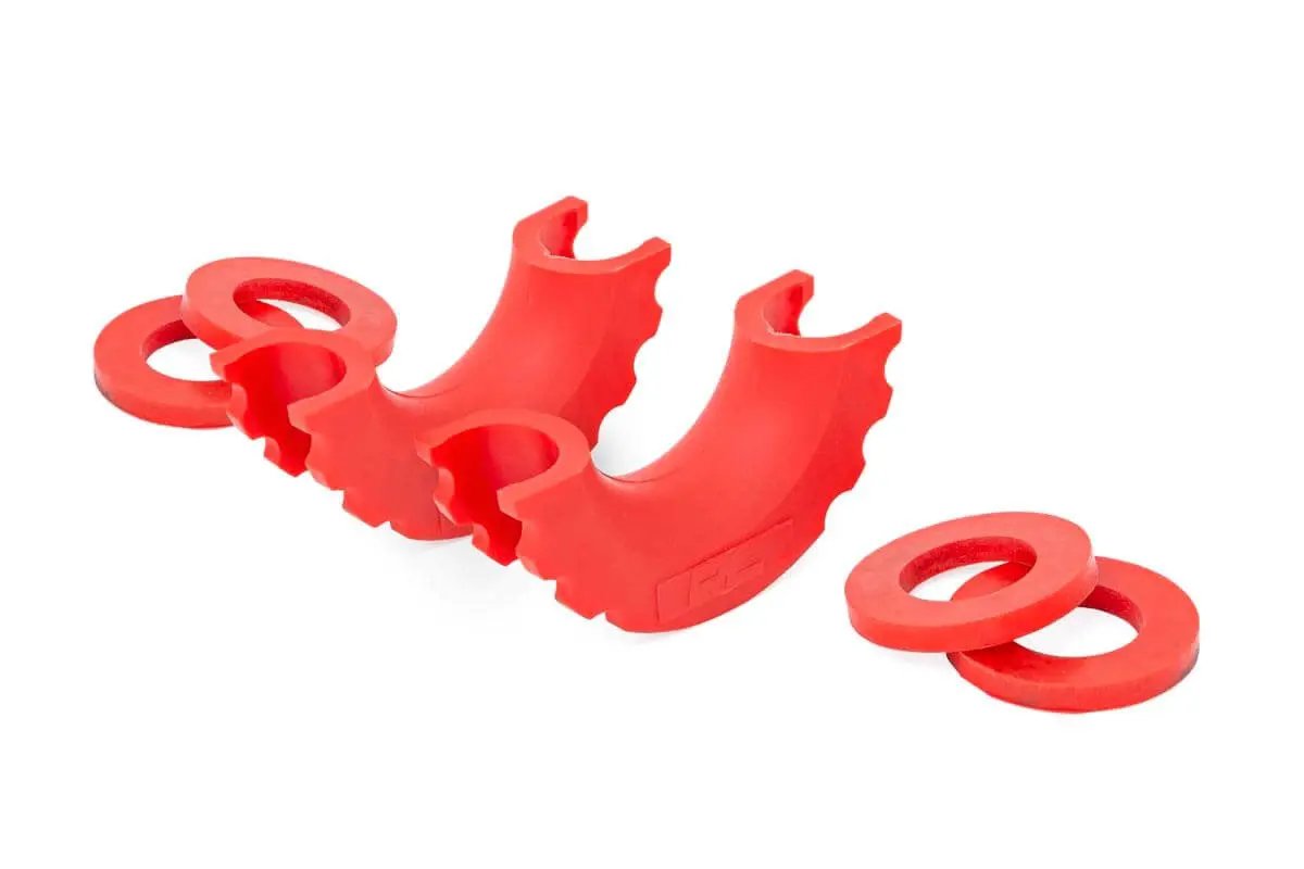 D-Ring Isolator Kit | Pair | Red by Rough Country