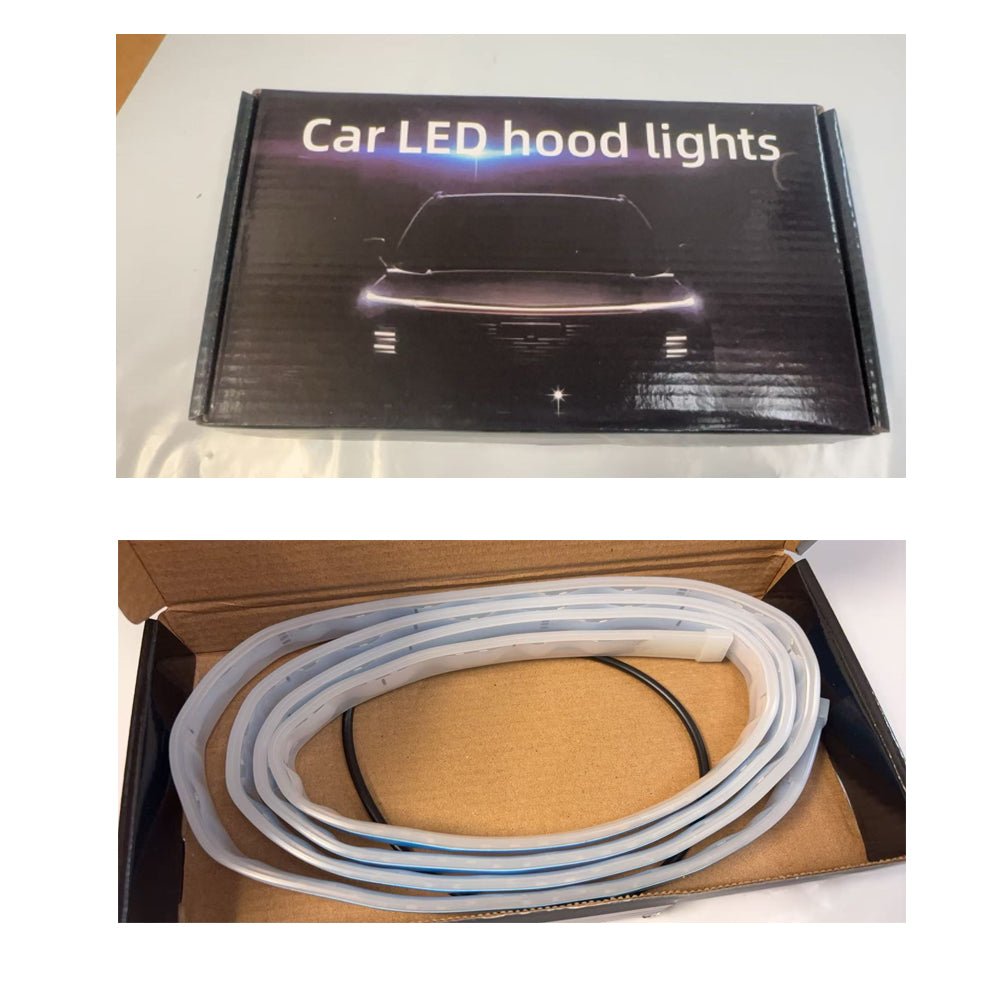 180cm 12V Car Front Hood LED Daytime Running Decorative Flexible Light Strip Waterproof IP68 for Cars Trucks SUVs by Nino Auto Repair