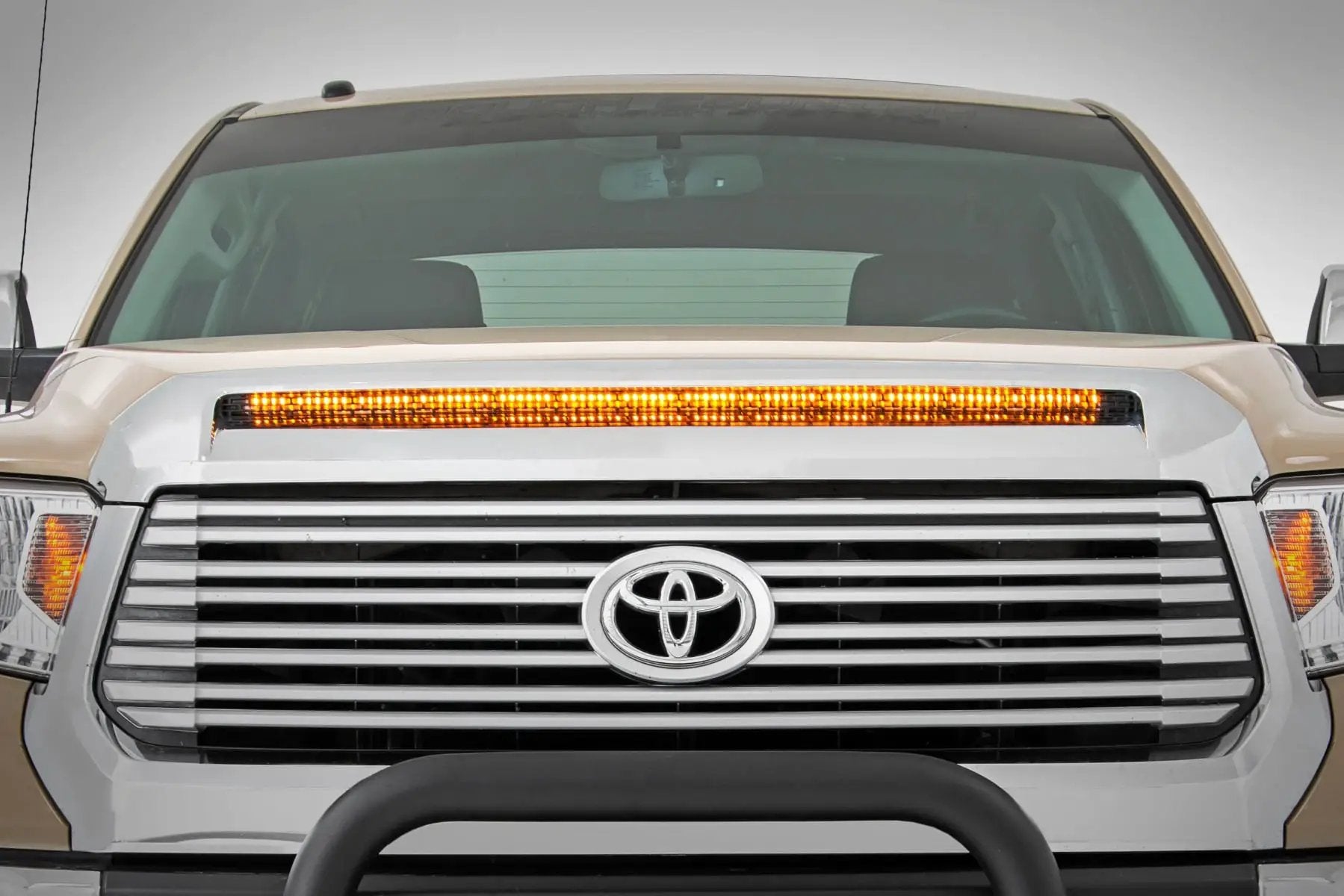 LED Light Kit | Hood Bulge | 40" White/Amber Strip | Toyota Tundra (14-21) by Rough Country
