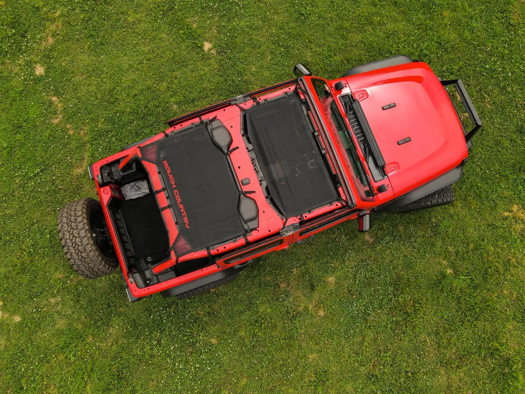 Mesh Bikini Top Plus | Black | Jeep Wrangler JL (21-23)/Wrangler Unlimited (18-23) by Rough Country