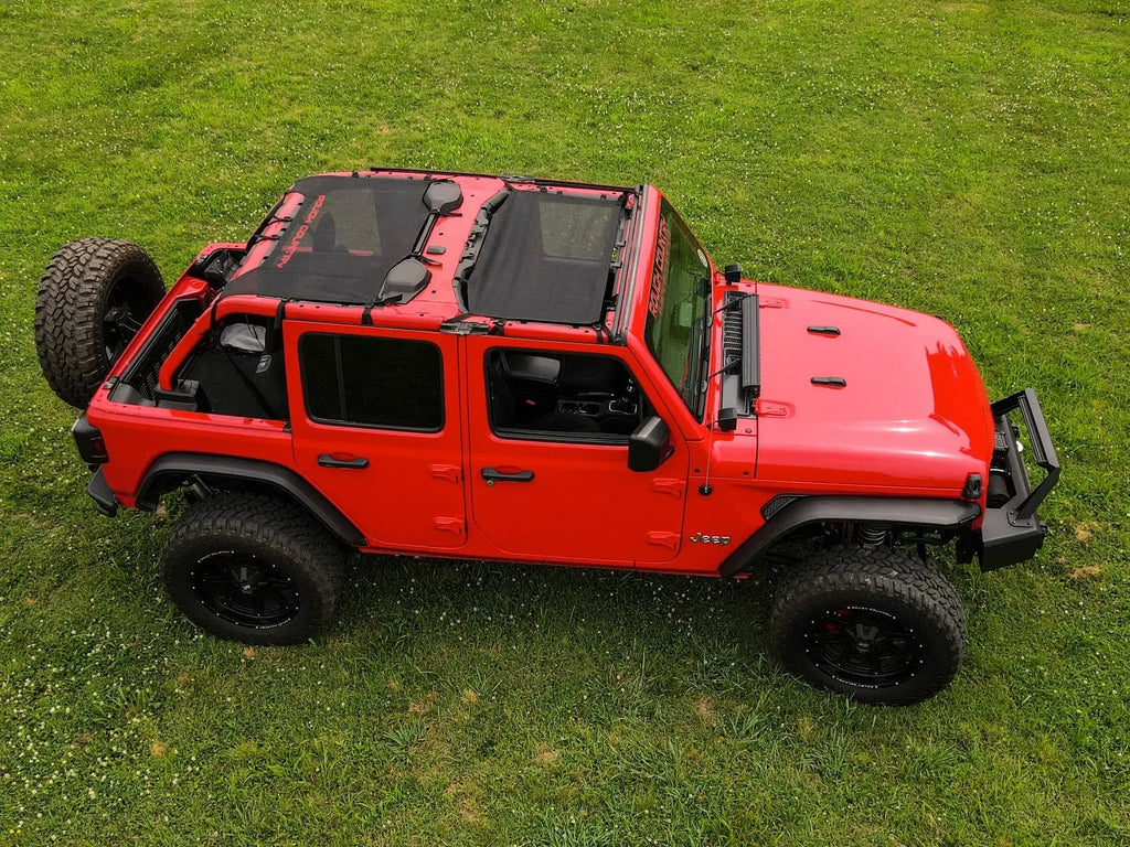 Mesh Bikini Top Plus | Black | Jeep Wrangler JL (21-23)/Wrangler Unlimited (18-23) by Rough Country