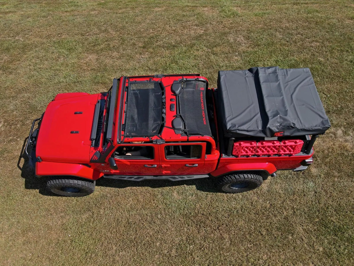 Mesh Bikini Top Plus | Black | Jeep Gladiator JT 4WD (2020-2024) by Rough Country