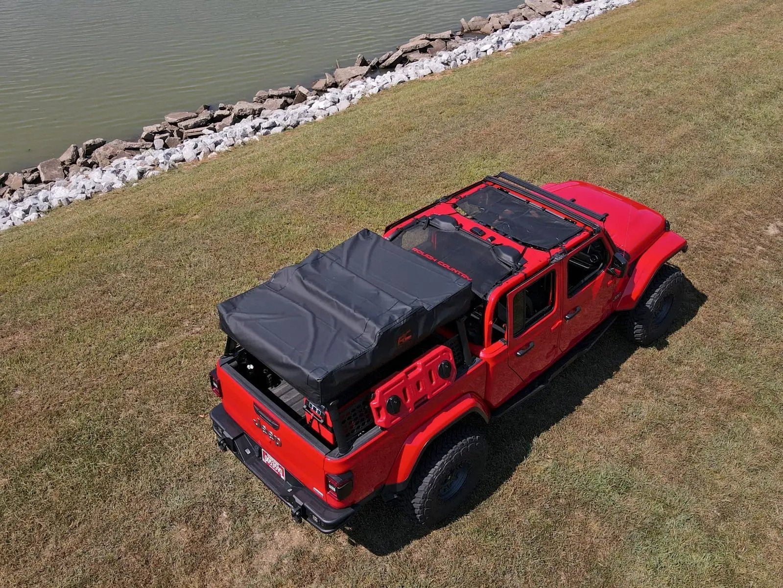 Mesh Bikini Top Plus | Black | Jeep Gladiator JT 4WD (2020-2024) by Rough Country