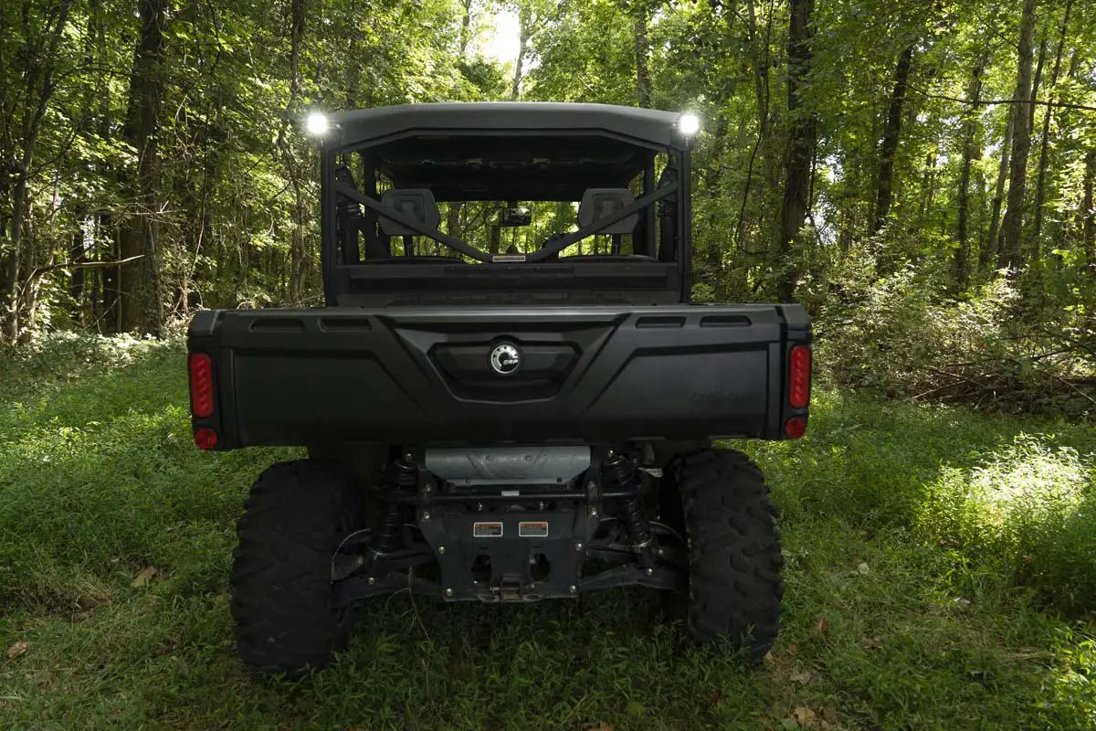 LED Light | Cab Mount | 2" Black Pair | Flood | Can-Am Defender HD 5/HD 8/HD 9/HD 10 by Rough Country