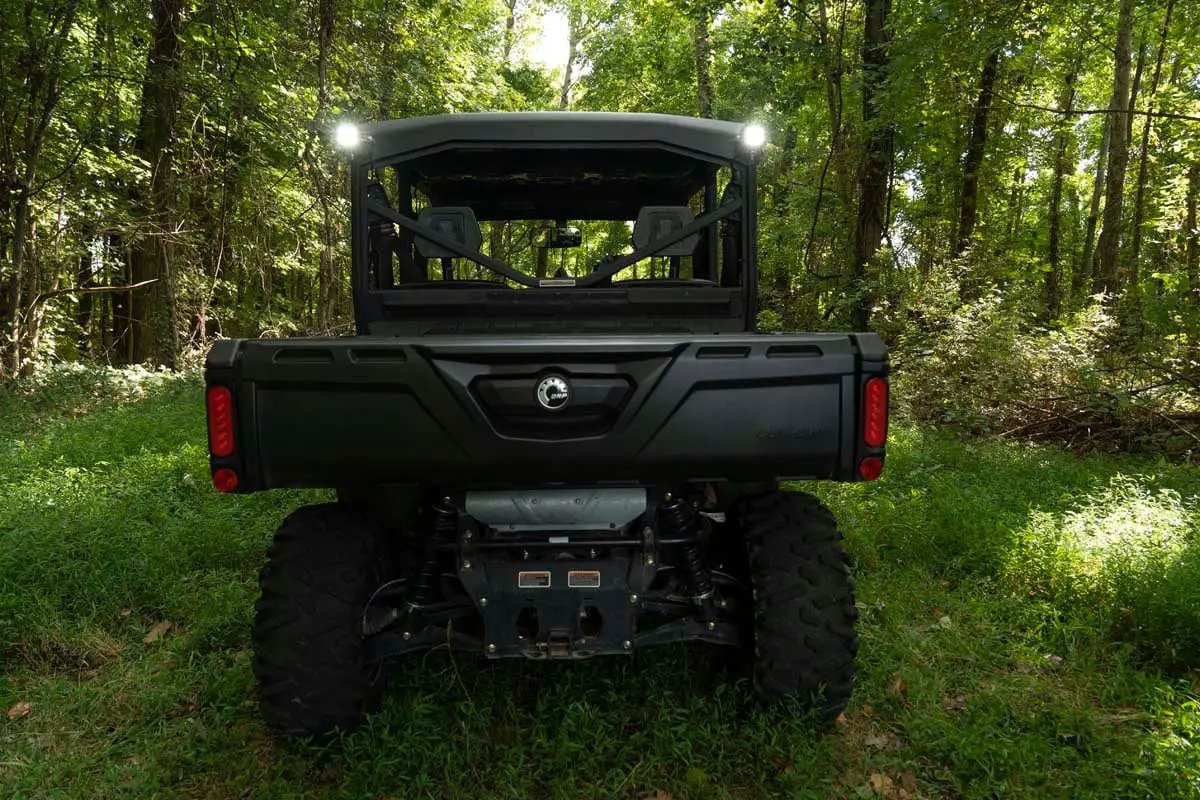LED Light | Cab Mount | 2" Black Pair | Flood | Can-Am Defender HD 5/HD 8/HD 9/HD 10 by Rough Country
