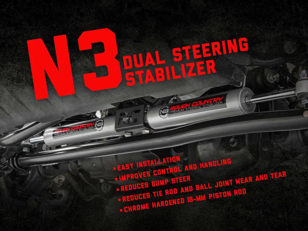 N3 Steering Stabilizer | Dual | Toyota 4Runner/Truck 4WD (1986-1995) by Rough Country