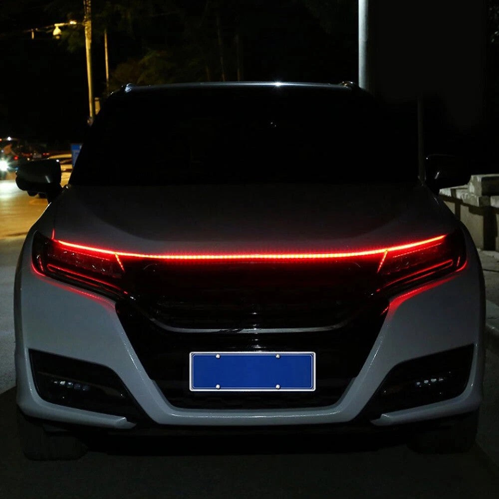 180cm 12V Car Front Hood LED Daytime Running Decorative Flexible Light Strip Waterproof IP68 for Cars Trucks SUVs by Nino Auto Repair