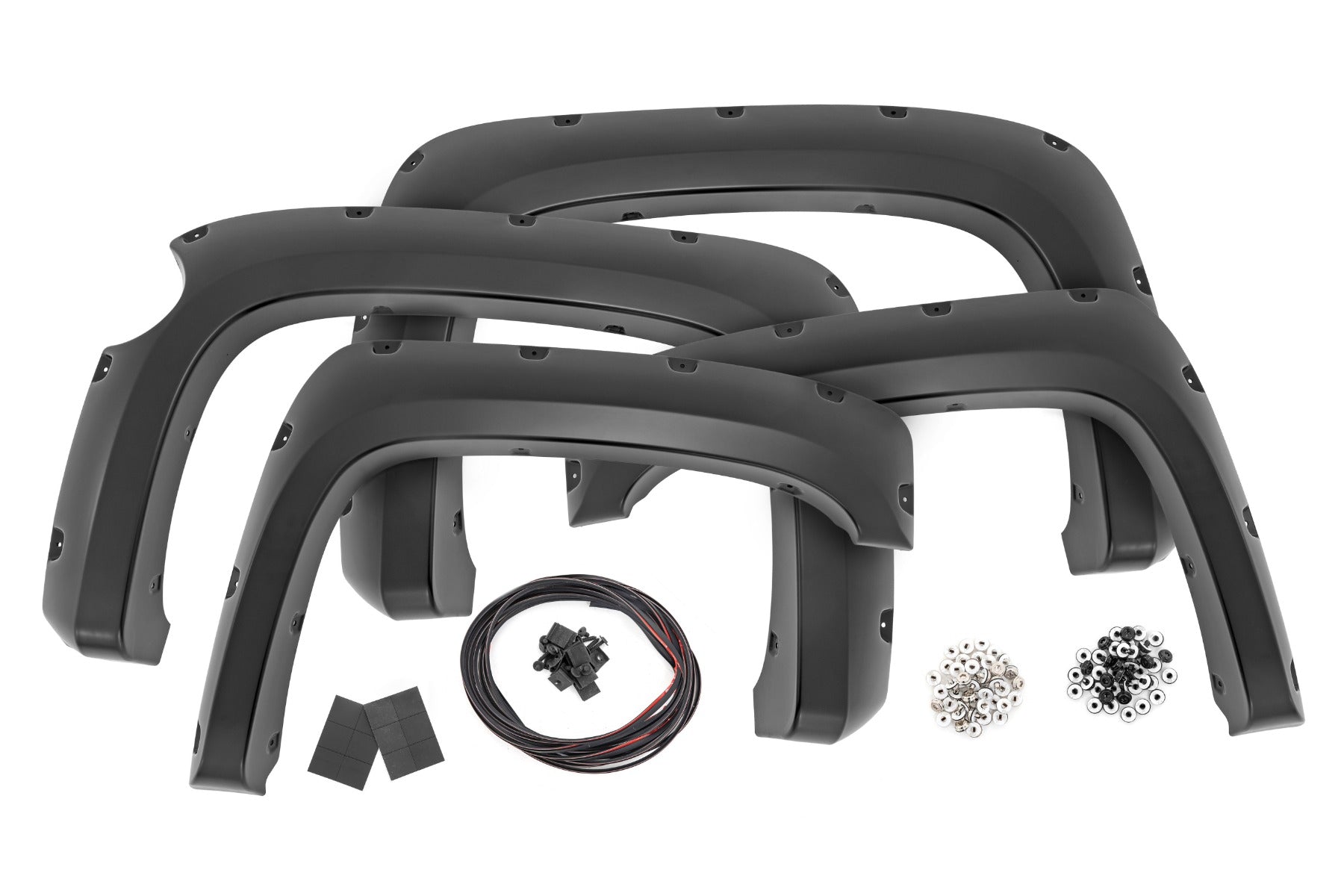 Pocket Fender Flares | 5'9" Bed | GBA Black | Chevy Silverado 1500 (07-13) by Rough Country