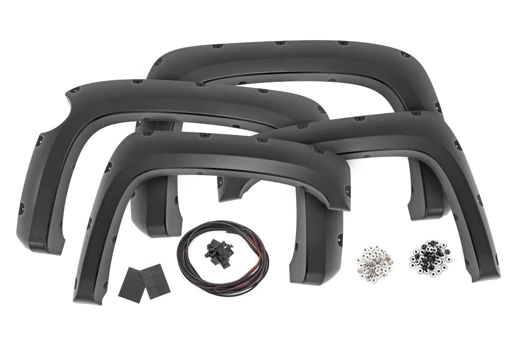 Pocket Fender Flares | 5'9" Bed | GBA Black | Chevy Silverado 1500 (07-13) by Rough Country