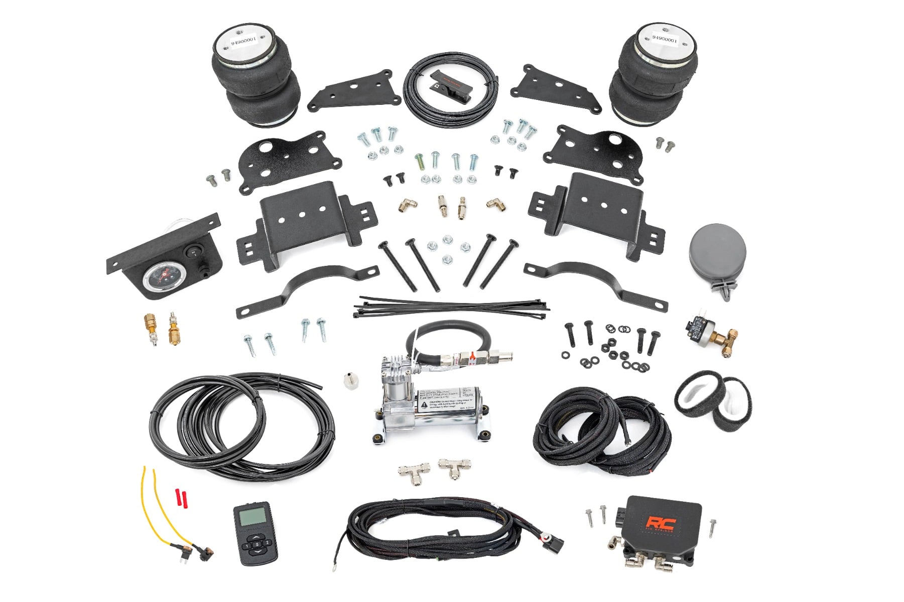 Air Spring Kit w/compressor | Wireless Controller | 4 Inch Lift Kit | Ram 2500 (14-26) by Rough Country