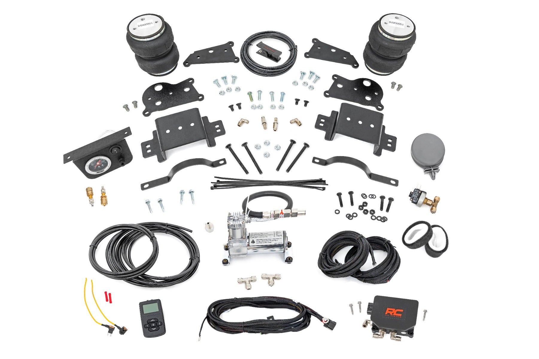 Air Spring Kit w/compressor | Wireless Controller | 4 Inch Lift Kit | Ram 2500 (14-26) by Rough Country
