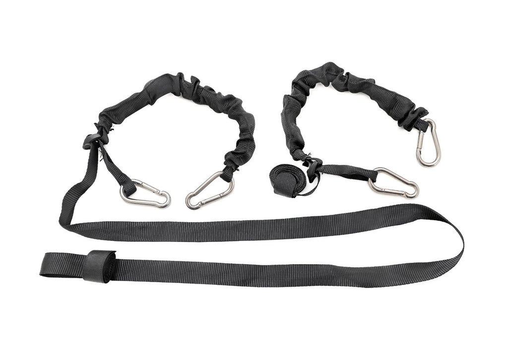 Elastic Straps | Carabiner Ends | 1" X 6' | Pair by Rough Country