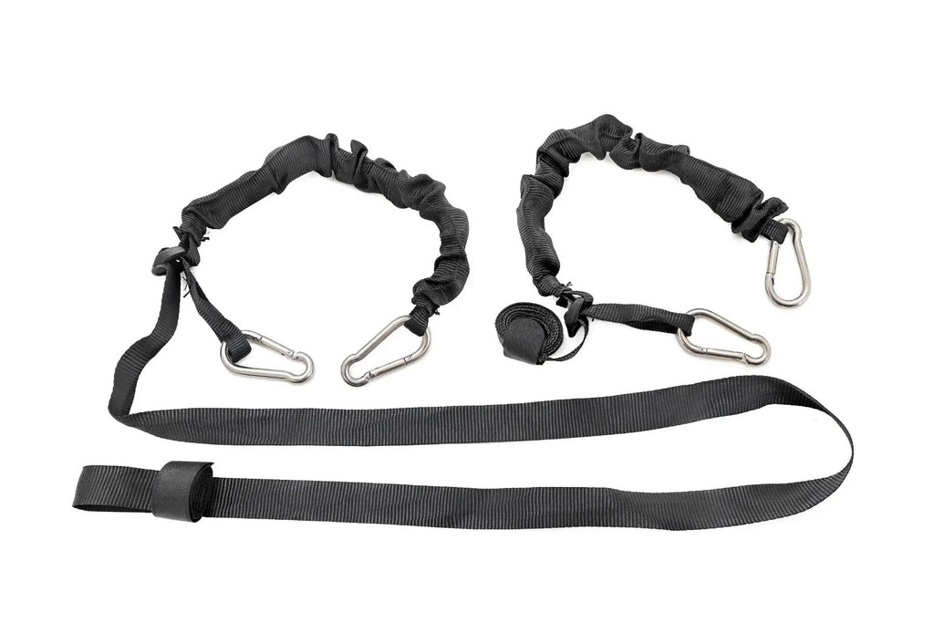 Elastic Straps | Carabiner Ends | 1" X 6' | Pair by Rough Country