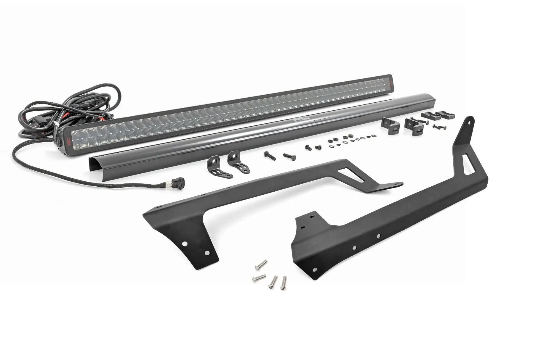 LED Light Kit | Windshield | 50" Spectrum Dual Row | Jeep Wrangler JK/Wrangler Unlimited (07-18) by Rough Country