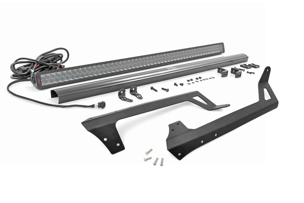 LED Light Kit | Windshield | 50" Spectrum Dual Row | Jeep Wrangler JK/Wrangler Unlimited (07-18) by Rough Country