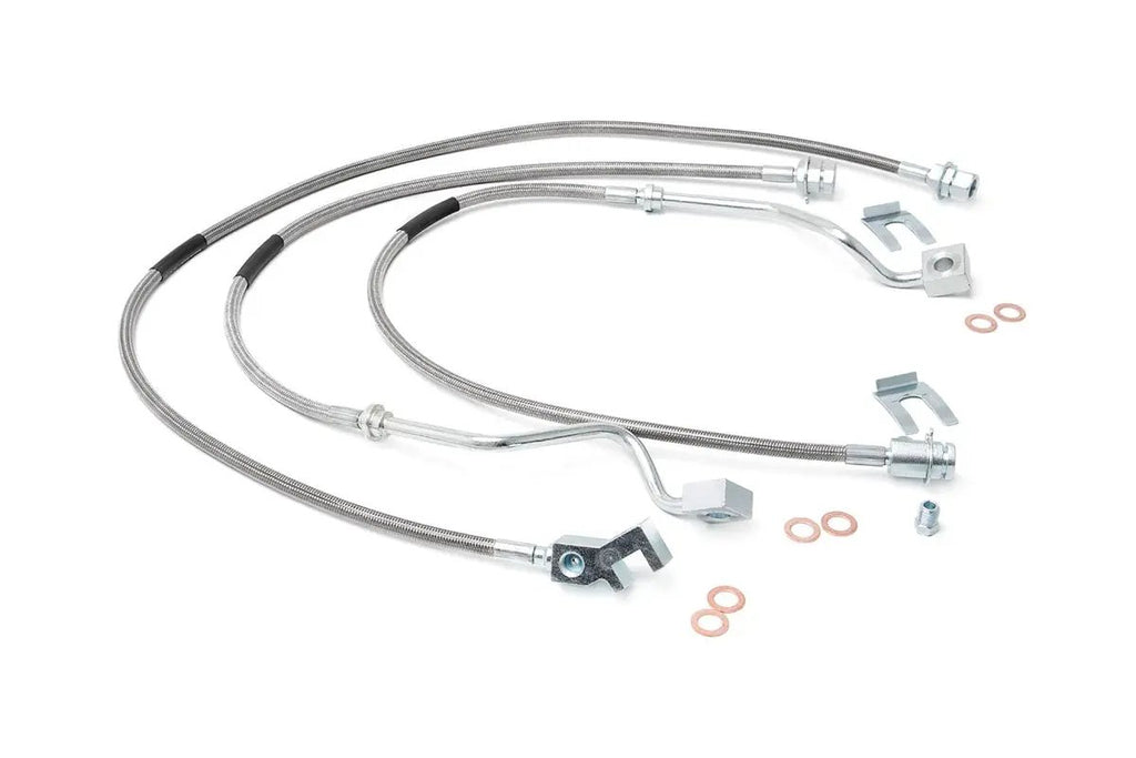 Brake Lines | Stainless | FR & RR | 4-6 Inch Lift | Ford F-250/F-350 Super Duty (99-04) by Rough Country