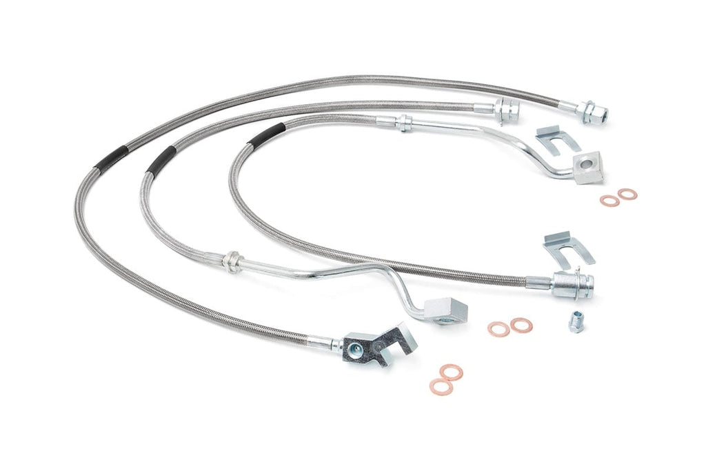 Brake Lines | Stainless | FR & RR | 4-6 Inch Lift | Ford F-250/F-350 Super Duty (99-04) by Rough Country