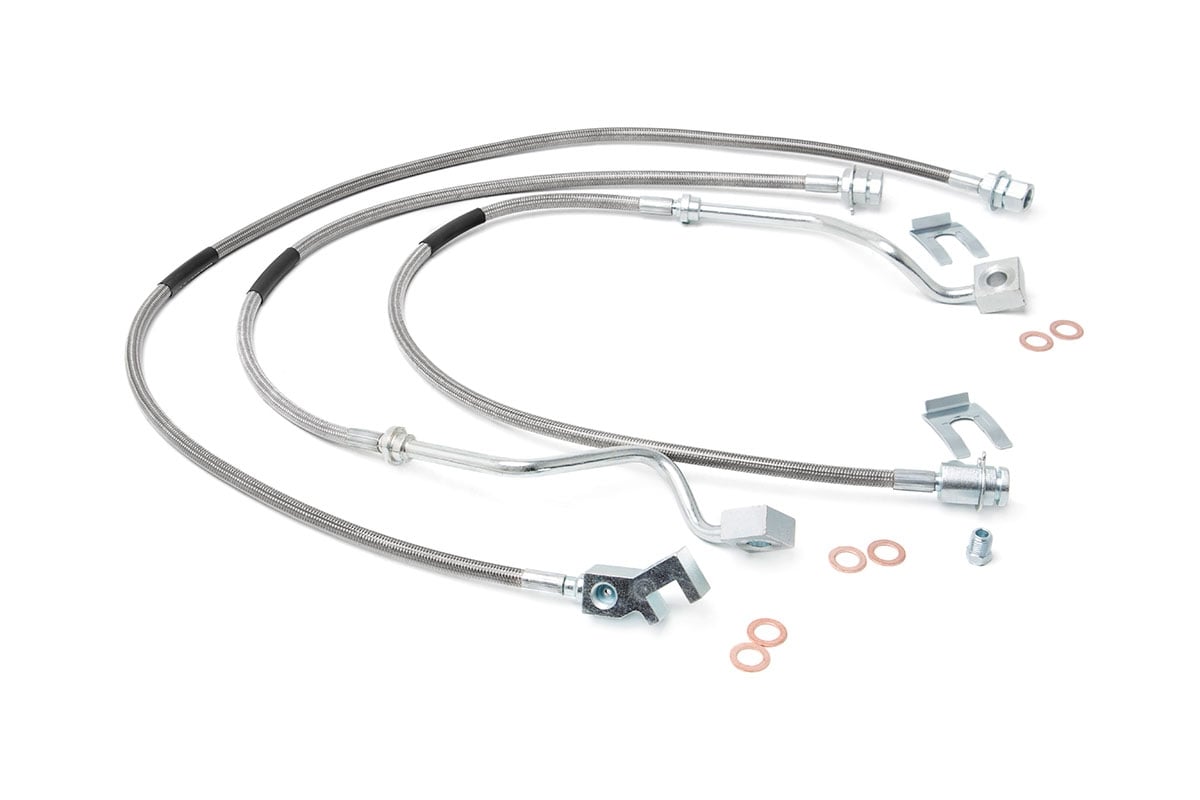 Brake Lines | Stainless | FR & RR | 4-6 Inch Lift | Ford F-250/F-350 Super Duty (99-04) by Rough Country