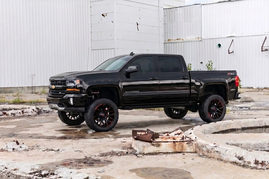 Pocket Fender Flares | 5'9" Bed | GBA Black | Chevy Silverado 1500 (14-18 & Classic) by Rough Country