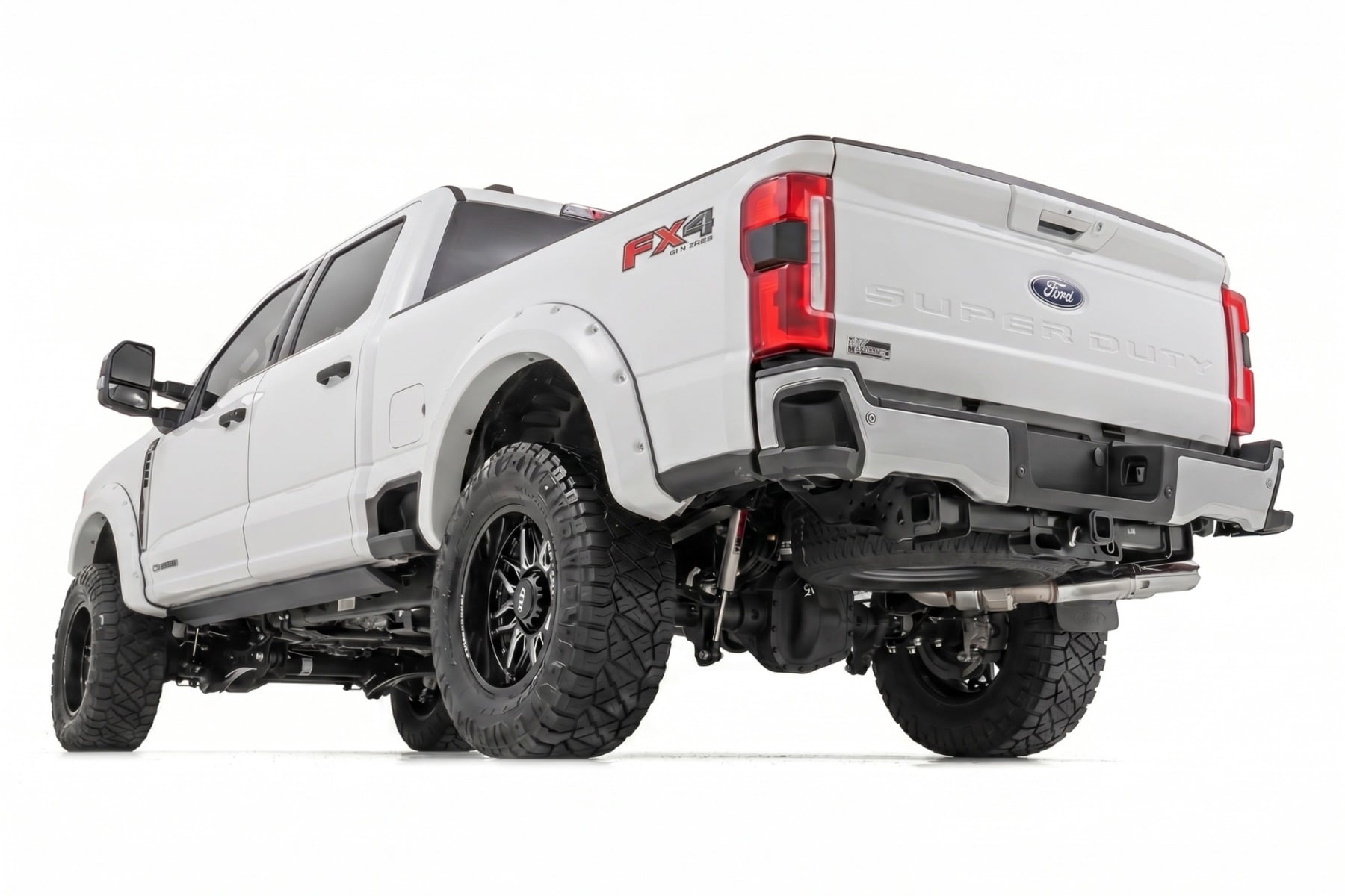 Pocket Fender Flares | YZ Oxford White | Ford F-250/F-350 Super Duty (23-26) by Rough Country
