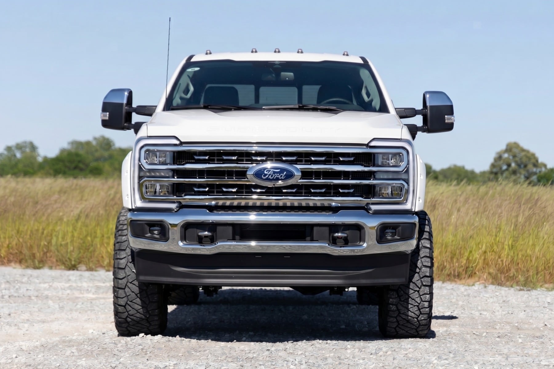 Pocket Fender Flares | YZ Oxford White | Ford F-250/F-350 Super Duty (23-26) by Rough Country