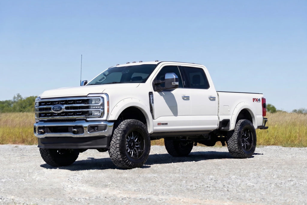 Pocket Fender Flares | YZ Oxford White | Ford F-250/F-350 Super Duty (23-26) by Rough Country