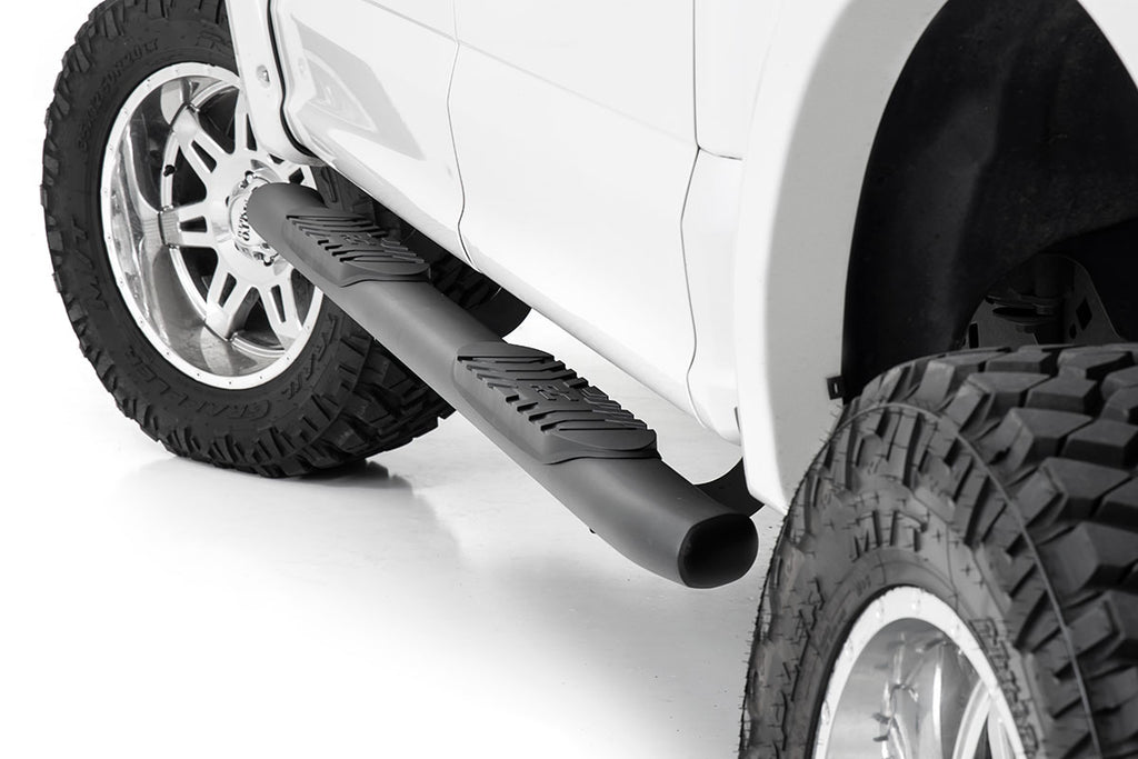 Oval Nerf Step | Crew Cab | Black | Ford F-150/Lightning/F-250/F-350/Raptor (15-26) by Rough Country