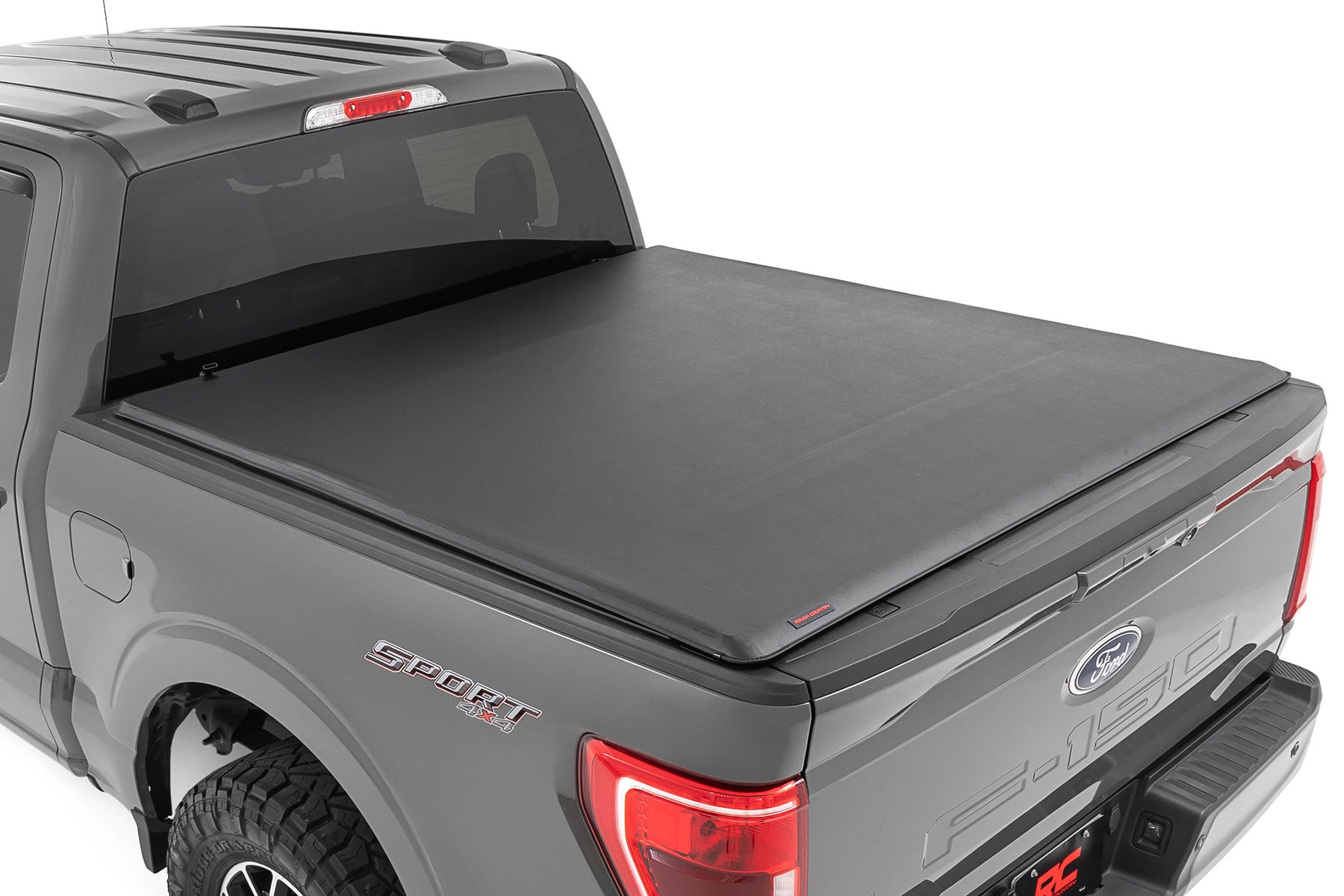 Soft Roll Up Bed Cover | 5'7" Bed | Ford F-150/F-150 Lightning/Raptor (15-26) by Rough Country
