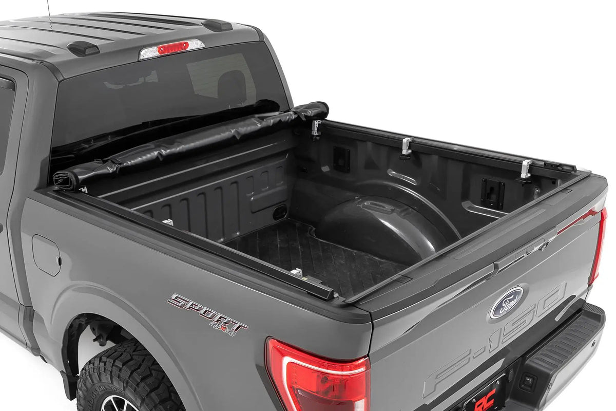 Soft Roll Up Bed Cover | 6'7" Bed | Ford F-150/F-150 Lightning/Raptor  (15-26)