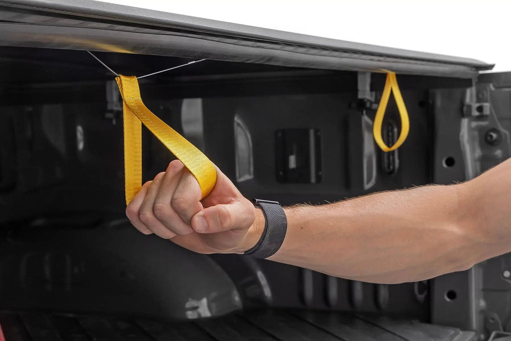Soft Roll Up Bed Cover | 5'7" Bed | Ford F-150/F-150 Lightning/Raptor (15-26) by Rough Country