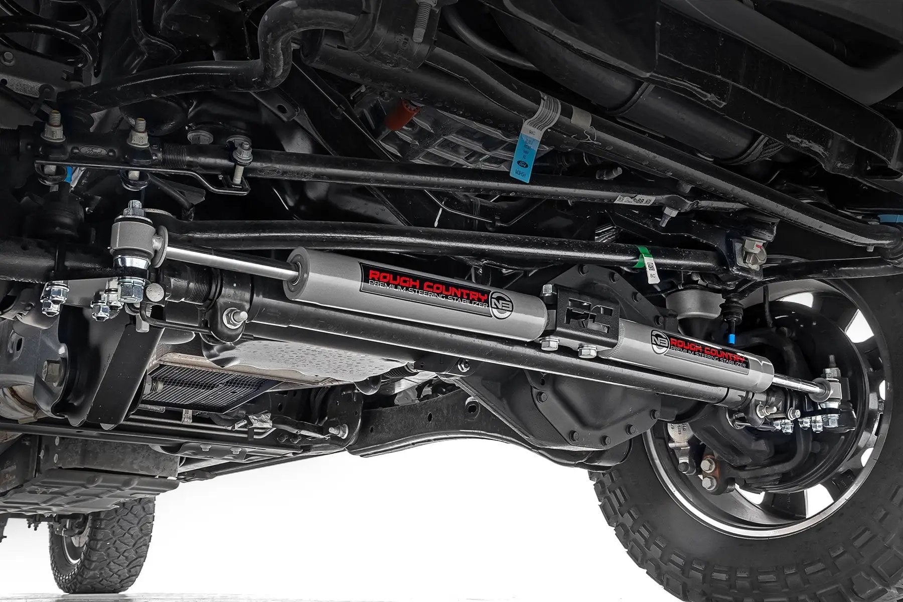 N3 Steering Stabilizer | Dual | 2-8 Inch Lift | Ford F-250/F-350 Super Duty (05-24) by Rough Country