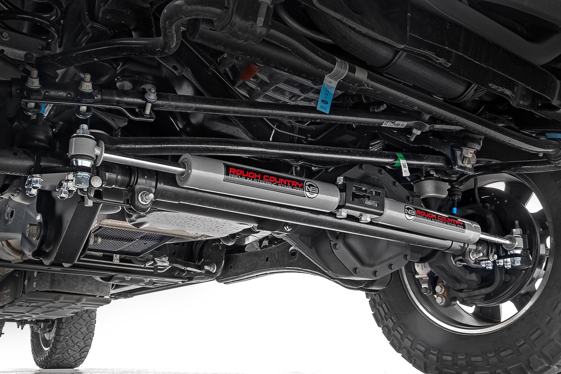 N3 Steering Stabilizer | Dual | 2-8 Inch Lift | Ford F-250/F-350 Super Duty (05-24) by Rough Country