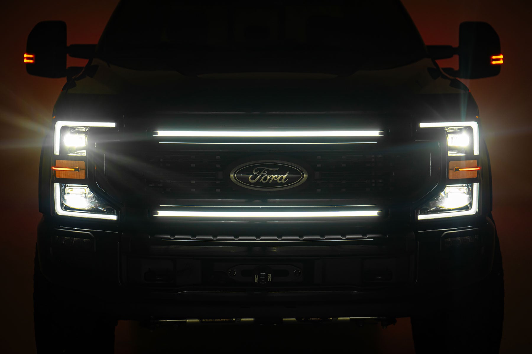 LED Light Kit | Grille Mount | 30 Inch DRL | Ford F-250/F-350 Super Duty (17-22) by Rough Country