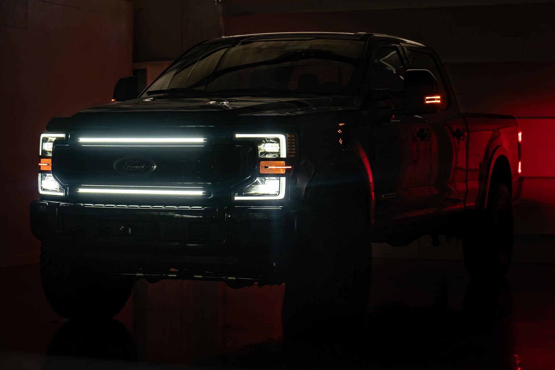 LED Light Kit | Grille Mount | 30 Inch DRL | Ford F-250/F-350 Super Duty (17-22) by Rough Country