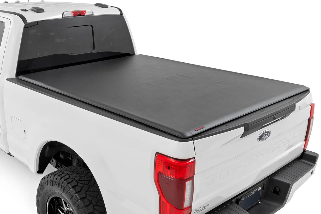 Soft Roll Up Bed Cover | 6'10" Bed | Ford F-250/F-350 Super Duty (17-26) by Rough Country