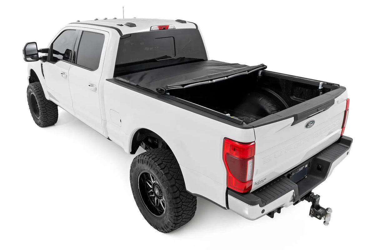 Soft Roll Up Bed Cover | 6'10" Bed | Ford F-250/F-350 Super Duty (17-26) by Rough Country