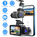 WiFi FHD 1080P 3 Channel Car Dash Cam Front Rear Inside With 32G MMC Card Motion Detection Loop Recording Infrared Night Vision Surveillance Car Camera With App Control by Nino Auto Repair