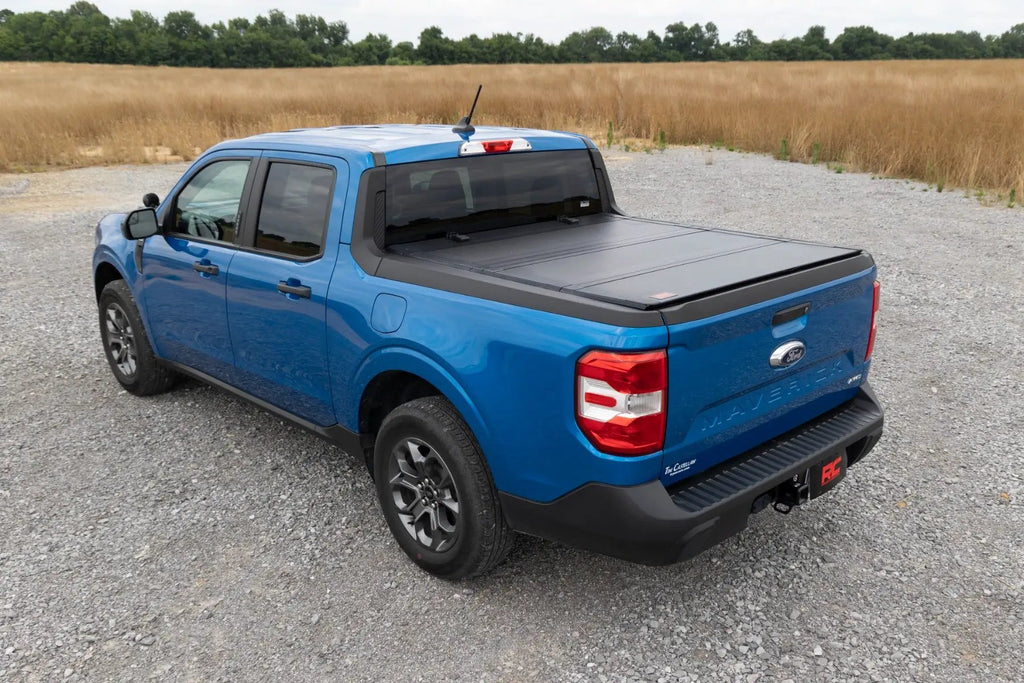 Hard Tri-Fold Flip Up Bed Cover | 4'6" Bed | Ford Maverick 2WD/4WD (22-26) by Rough Country