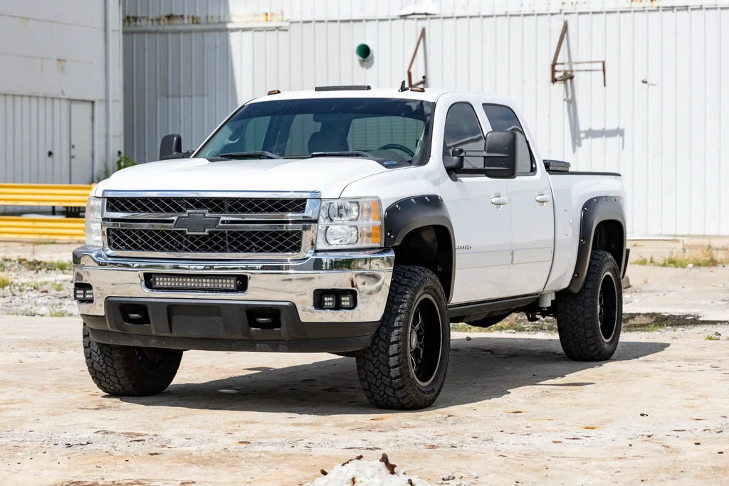 Pocket Fender Flares | GBA Black | Chevy Silverado 1500/2500HD/3500HD (07-14) by Rough Country