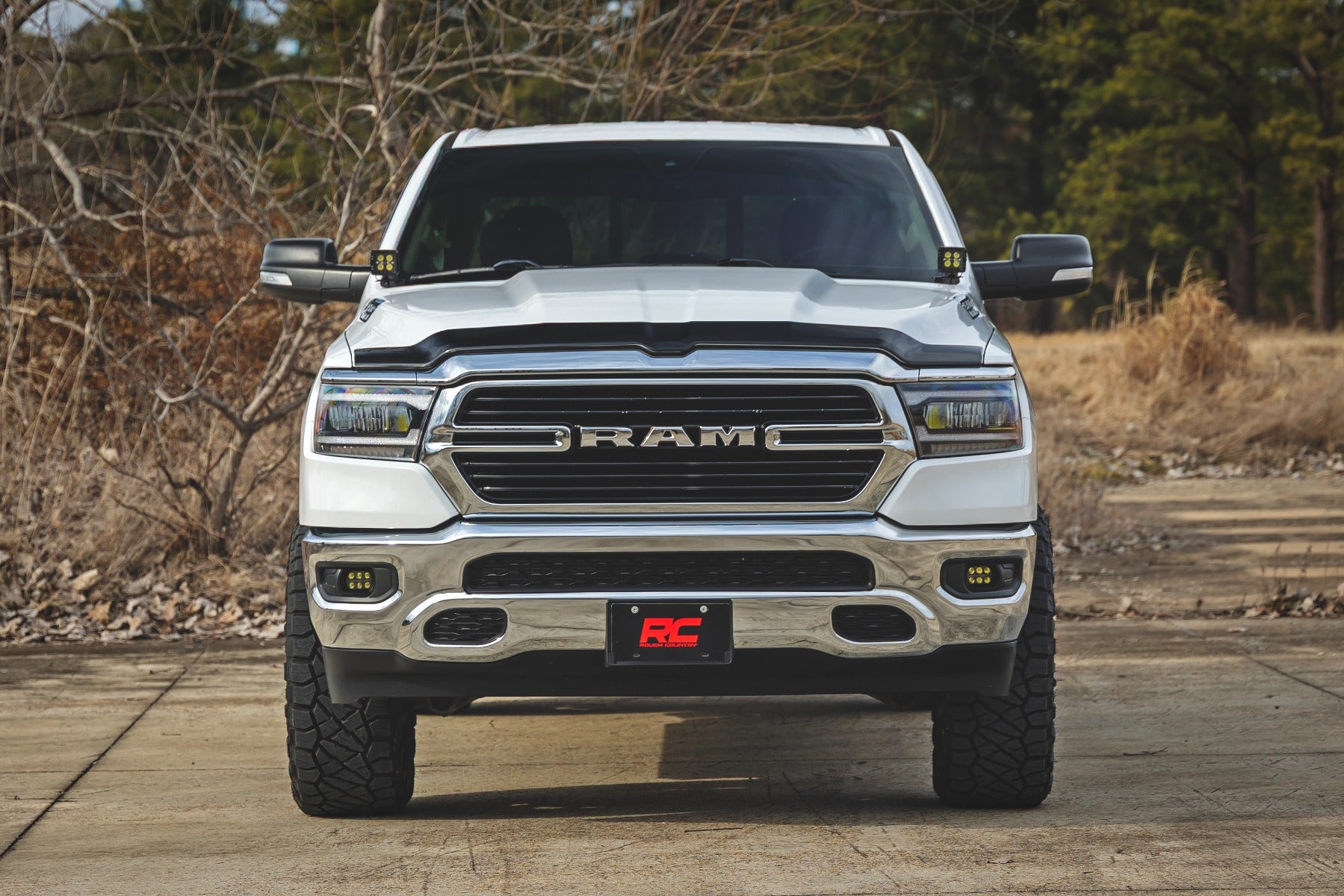 LED Fog Light Kit | 3.5 Inch Round Black Series | Amber DRL | Ram 1500 (2019-2024) by Rough Country