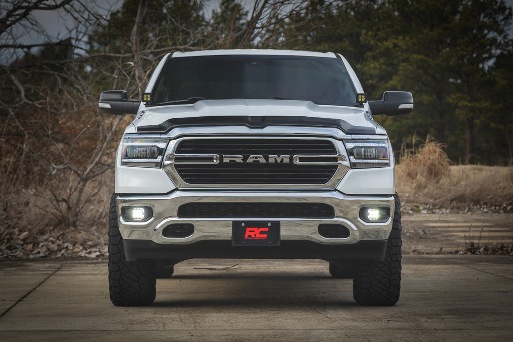 LED Fog Light Kit | 3.5 Inch Round Black Series | Amber DRL | Ram 1500 (2019-2024) by Rough Country