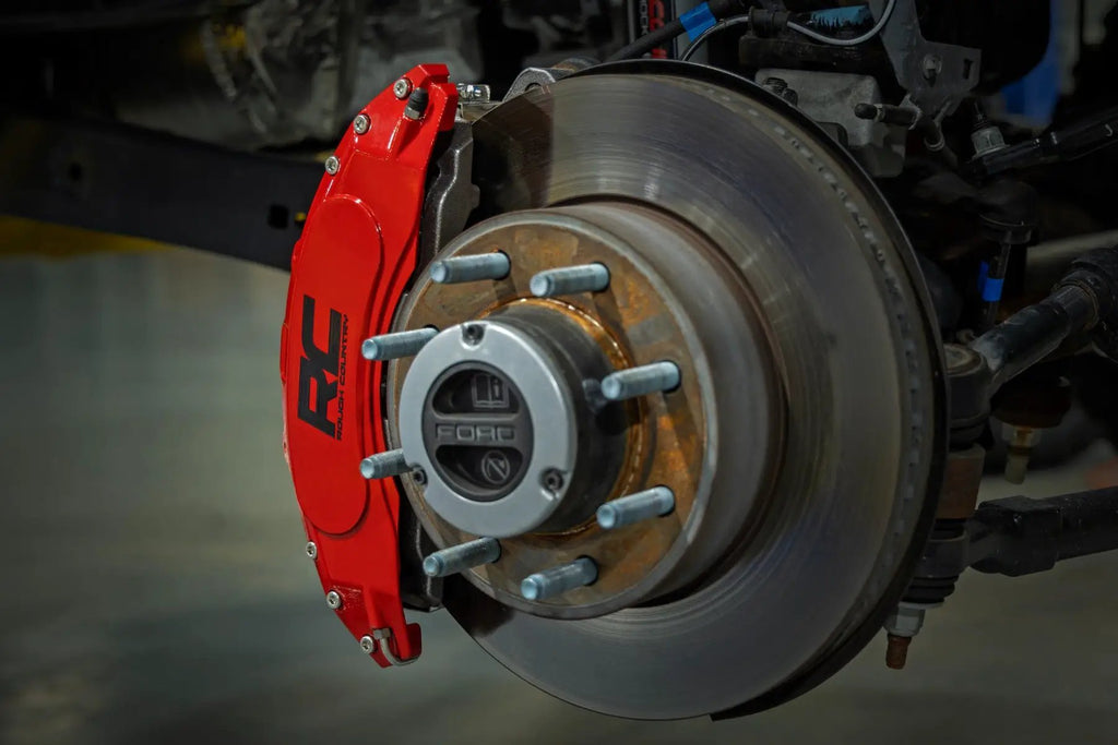 Caliper Covers | Front and Rear | Red | Ford F-250/F-350 Super Duty (23-26) by Rough Country