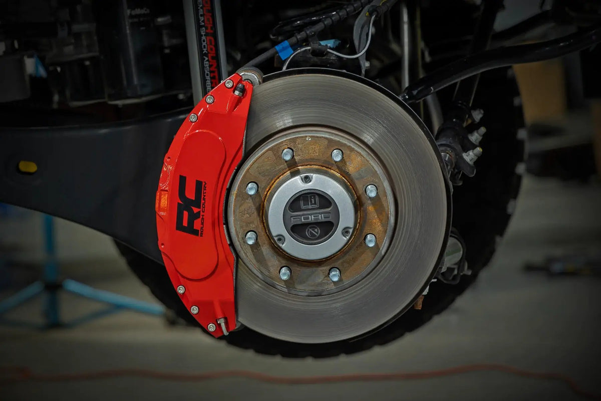 Caliper Covers | Front and Rear | Red | Ford F-250/F-350 Super Duty (23-26) by Rough Country