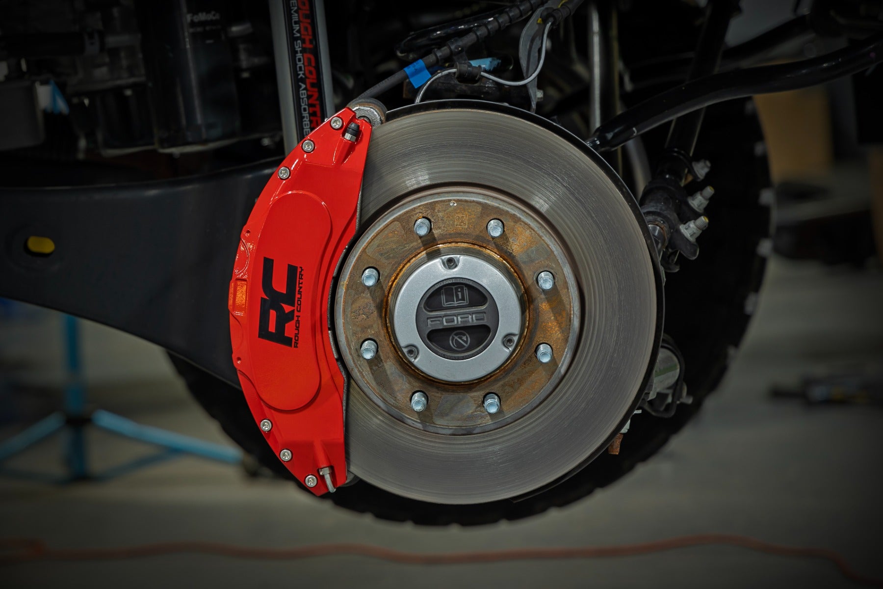 Caliper Covers | Front and Rear | Red | Ford F-250/F-350 Super Duty (23-26) by Rough Country