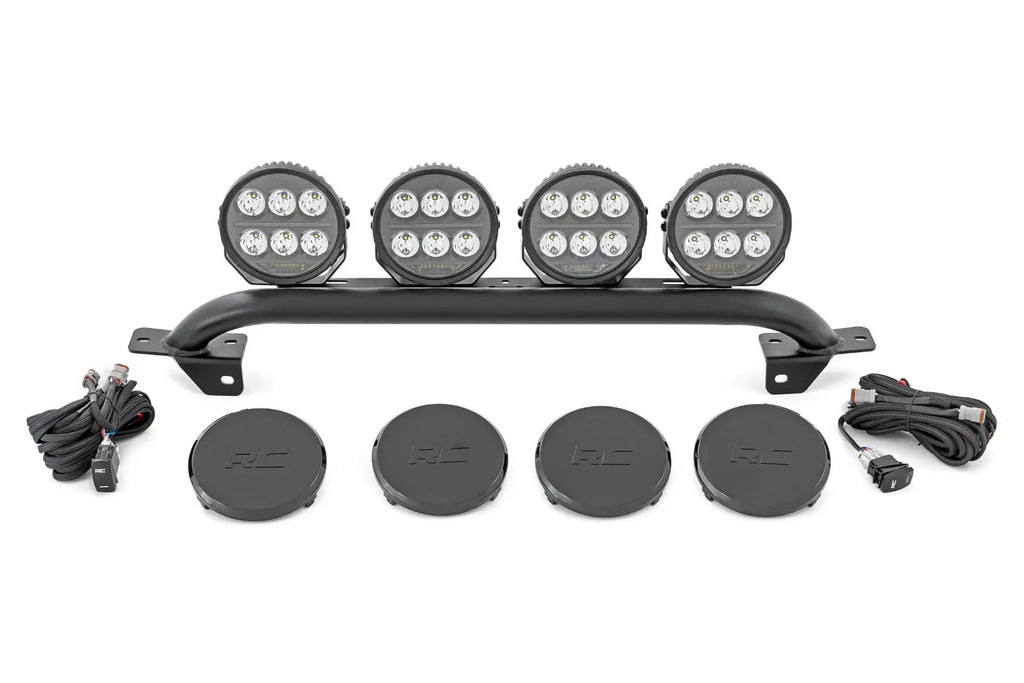 Light Bar Mount | 6.5 Inch Round LED (Quad) | OE Modular Steel | Ford Bronco (21-26) by Rough Country