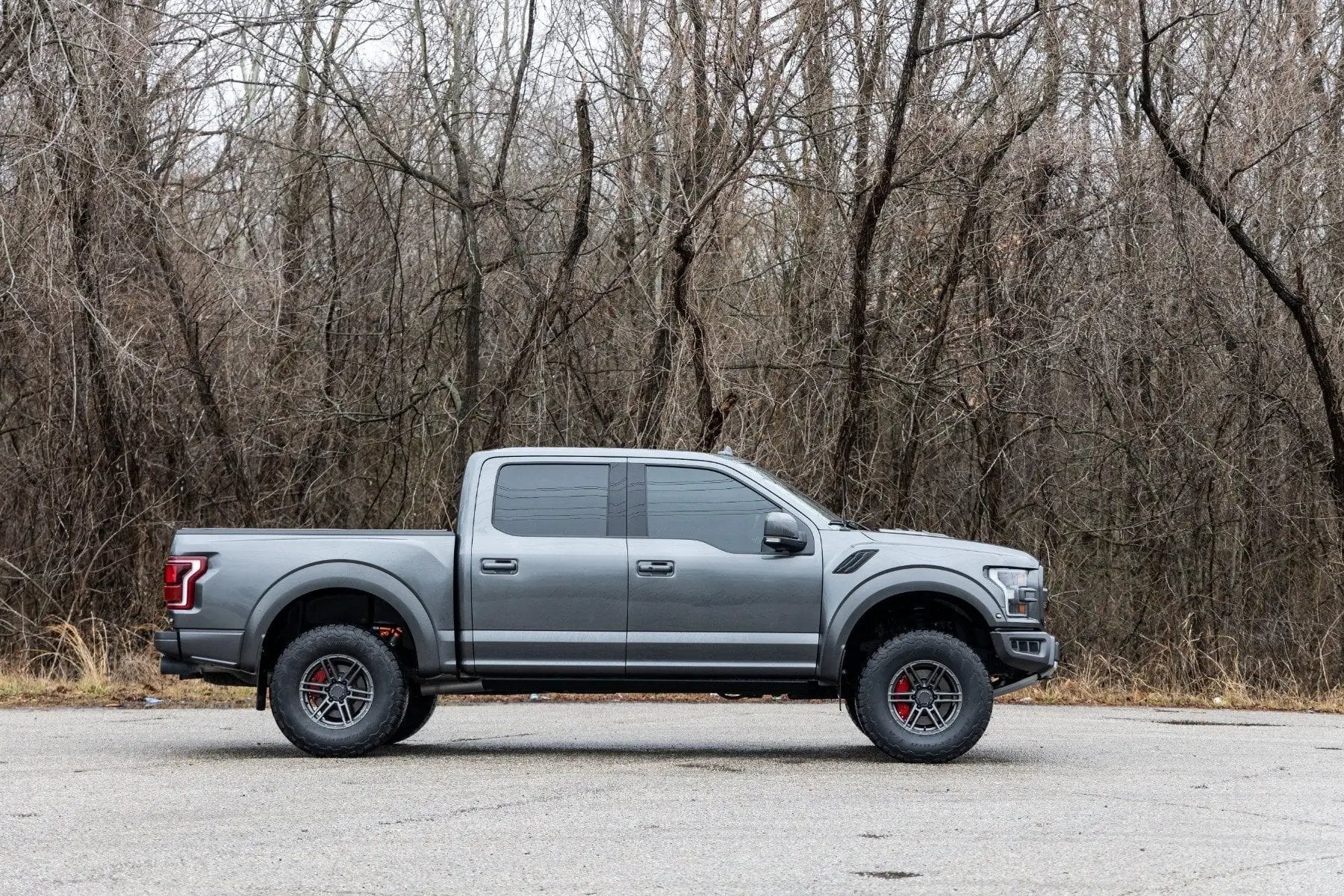 Caliper Covers | Front and Rear | Red | Elec Brakes | Ford Expedition/F-150/Raptor by Rough Country