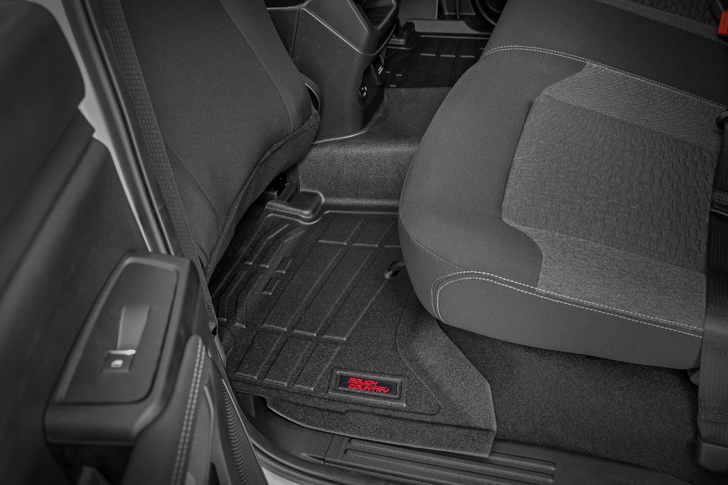 Sure-Fit Floor Mats | Front & Rear | Crew | Ford Ranger 2WD/4WD (2024-2026) by Rough Country