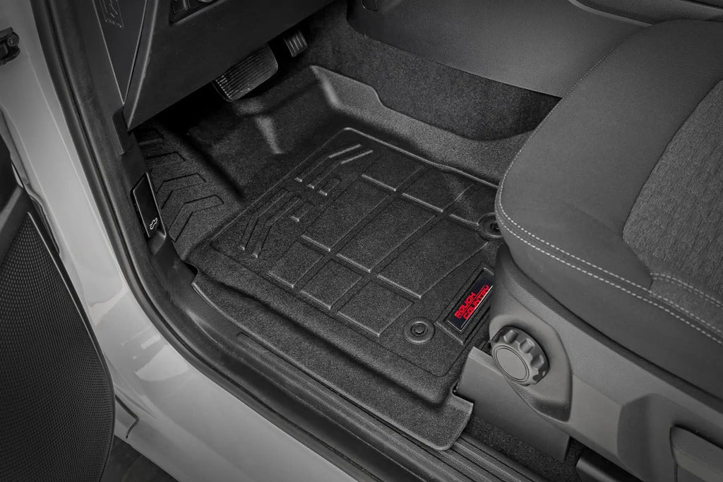 Sure-Fit Floor Mats | Front & Rear | Crew | Ford Ranger 2WD/4WD (2024-2026) by Rough Country