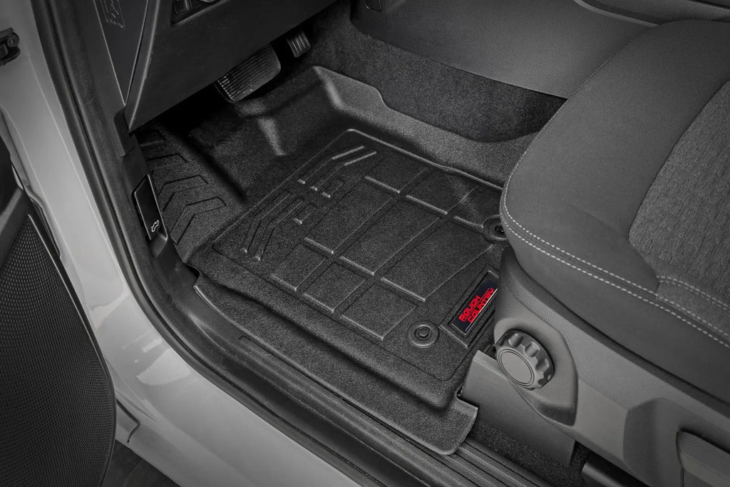 Sure-Fit Floor Mats | Front & Rear | Crew | Ford Ranger 2WD/4WD (2024-2026) by Rough Country